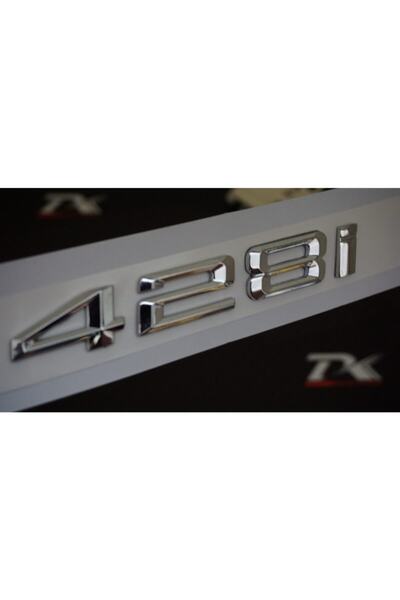 Bmw 4 Serisi F32 (2013-2015) شعار كتابة ثلاثي الأبعاد للأمتعة من الكروم المعد...