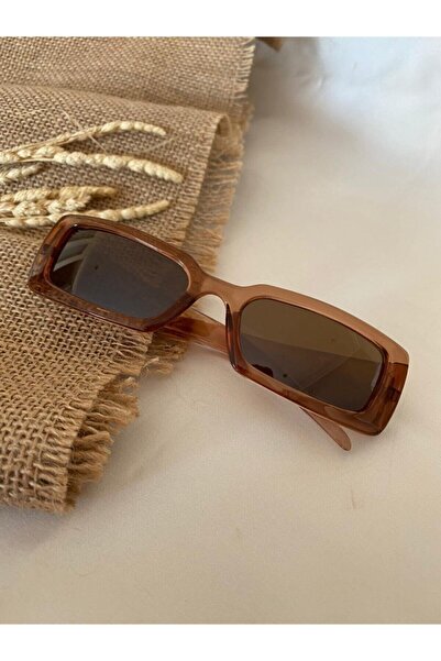 Mathilda Aksesuar Vintage Model Baklava Desen Detaylı Bal Rengi Unisex Güneş ...