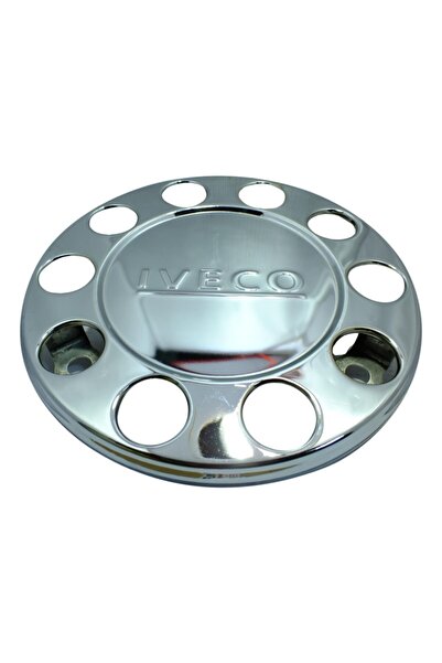 Yolpar Iveco Krom Jant Çemberi - Iveco Yazılı 22,5 Inç Ön Jant Kapağı Paslanmaz Krom 10 Bijon Çemberi