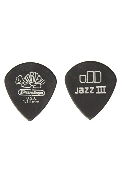 Jim Dunlop Tortex Pitch Black Jazz Iıı 12li Pena Seti (1.14mm)