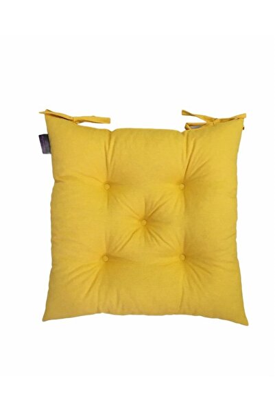 Bykutlay Home Collection Sarı Tonu Sandalye Minderi 40*40 cm