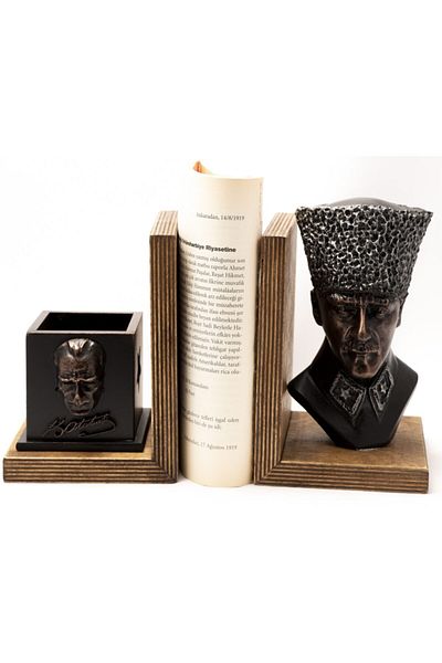 Gift Garden Ataturk Bust Book Holder with Decorative Heart