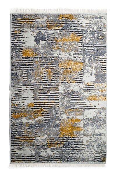 GizHome Albeni Pamuklu Çift Taraflı Kilim Gri Beyaz Alb10 120x180