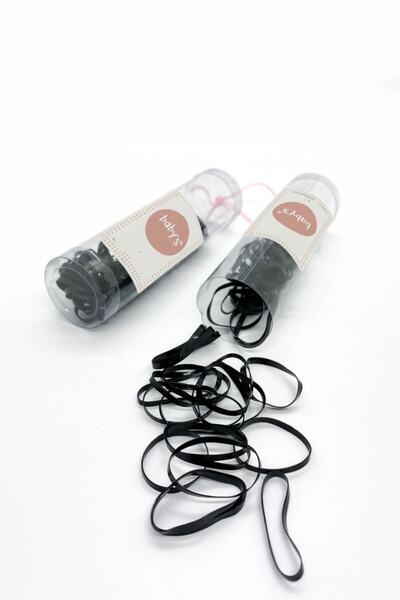 Babys Nur Erten Black Hair Braid Rubber Buckle 2 Boxes