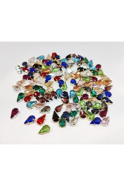 yiğit aksesuar Γυάλινη Πέτρα Drop Case 50 Τεμάχια 6x10 1 cm