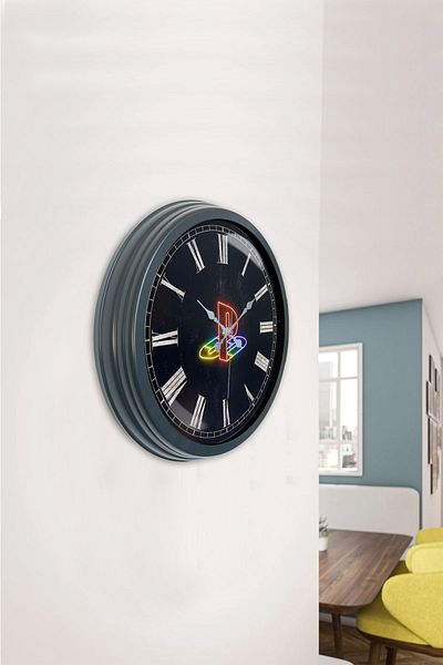 Kasva Concept Gift 40 cm Black Metal Playstation Wall Clock