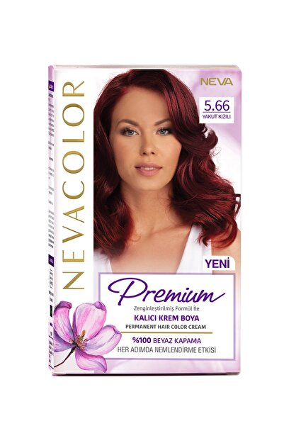 NEVA KOZMETİK Nevacolor Premium Kalıcı Krem Set Boya 5.66 Yakut Kızılı