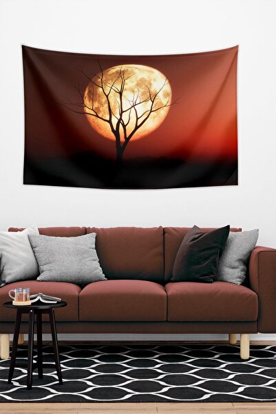 Vagonik Повний місяць Пейзаж Настінний килим 70 X 100 см