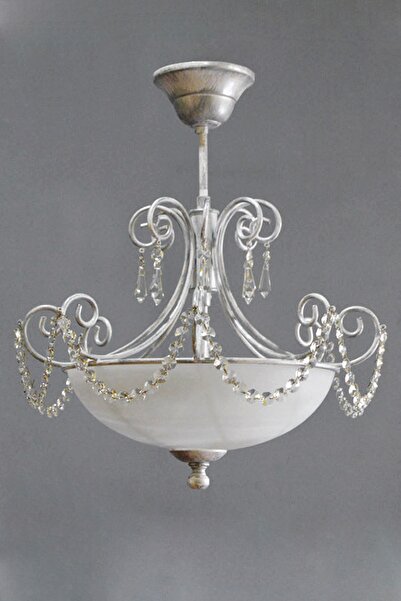 Avize çarşısı Lodo Plafonyer Avize Beyaz Patine