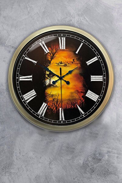 Dream Gift هدية ساعة حائط معدنية عتيقة مقاس 40 سم