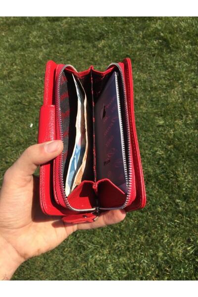 DERKON Flower of Life Printed Genuine Leather Women's Wallet