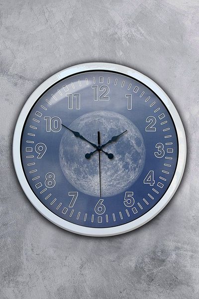 Kasva Concept Gift 40 cm White Metal World Wall Clock
