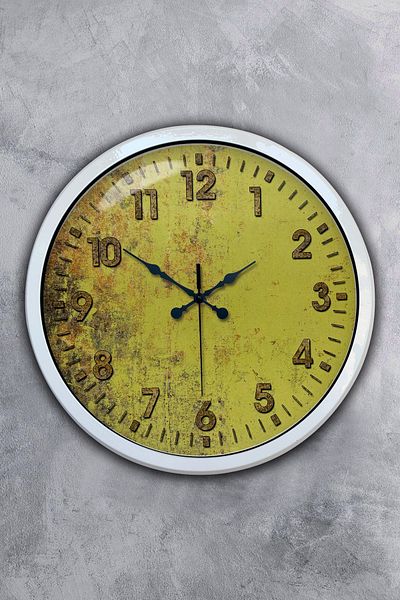 Kasva Concept Δώρο Ρολόι τοίχου 40 εκ. Λευκό Μεταλλικό Πεταλούδα