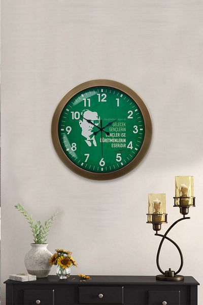 Kasva Concept 36 cm Tumbled Metal Teachers' Day Wall Clock