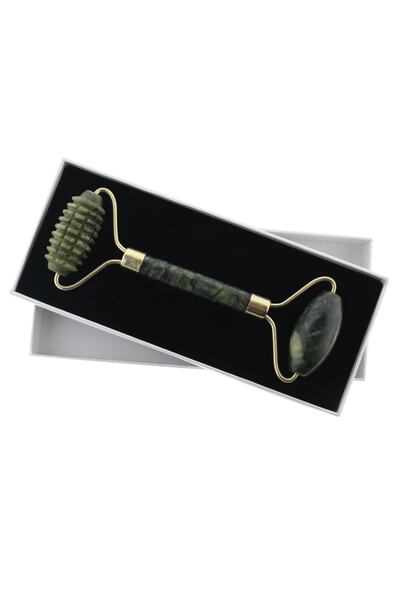 İLTERUS Yeşim Face Roller Yüz Masaj Taşı (bir Tarafı Tırtıklı)