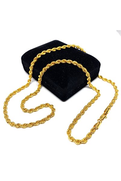 Gürler Kuyumculuk 60 Cm Pullu-arpa, Burgu-halat Zincir Altın Kolye - Ak0198