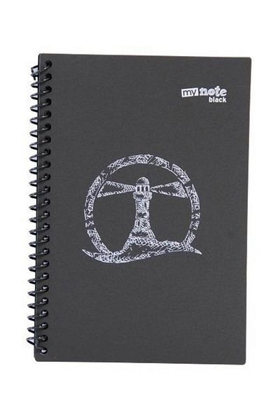 Mynote Black Notebook A-5 60 Sheets