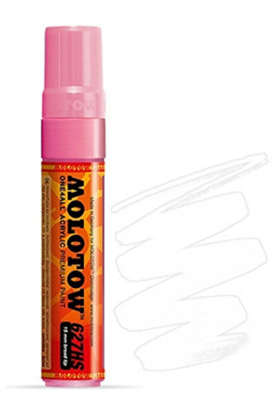 Molotow One4All 15mm, 627HS Düz Uç Marker - Signal White 160 211987