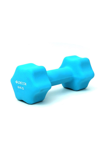 Delta 6 Kg x 1 Adet Deluxe Neopren Kaplı Turkuaz Demir Dambıl
