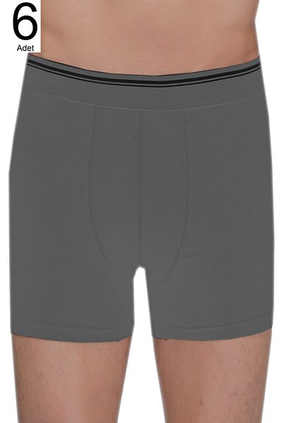 Berrak Ανδρικό Anthracite 6 Pack Lycra Boxer ELF568BER10976