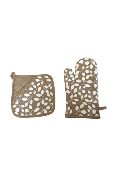 GizHome LÜX SİLİKON MUTFAK ELDIVENI BEJ YAPRAK