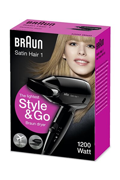 Braun Satin Hair 1 Style & Go Seyahat Tipi Saç Kurutma Makinesi HD130 4210201107910