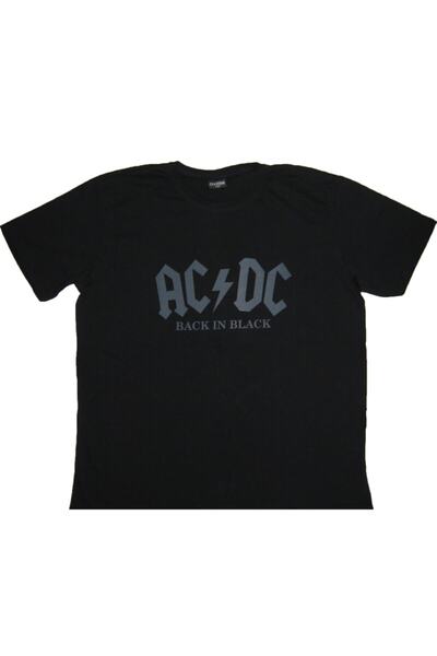 Orijin Prevelika crna muška majica AC DC