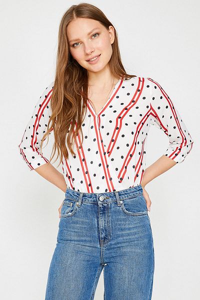Koton Women's Red Blouse 8YAK68842PW