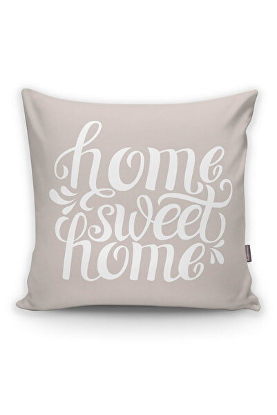 Realhomes غطاء وسادة مطبوع رقميًا من Home Sweet Home