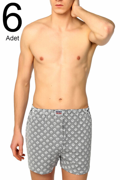Sedef Πακέτο 6 ανδρικών μπόξερ με σχέδια