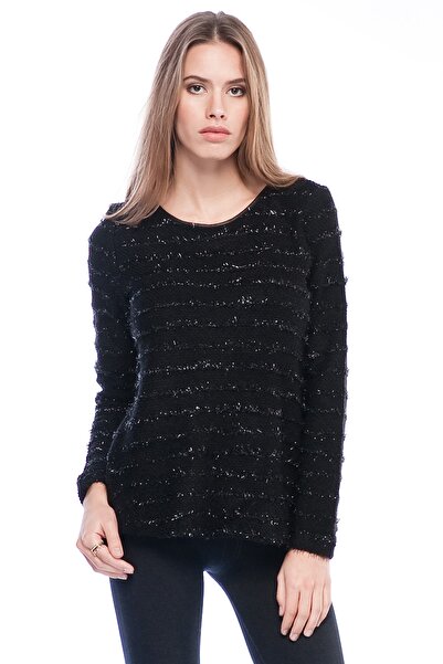 Pitti Жіночий чорний светр з деталями на спині 8204.