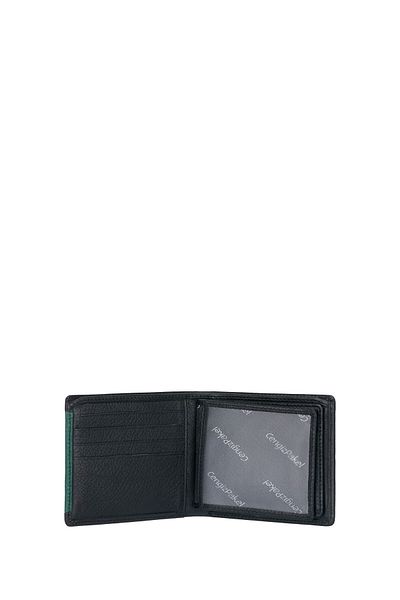 CENGİZ PAKEL Genuine Leather Men's Wallet 27448-black-green