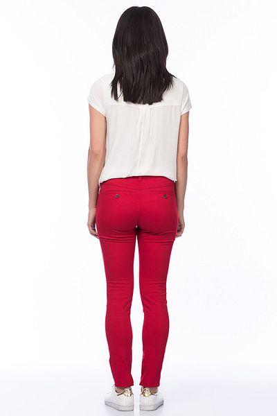 Koton Women's Red Trousers 5YAL46778OW