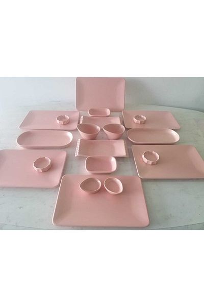 Keramika Matte Light Pink Breakfast Set 20 Pieces