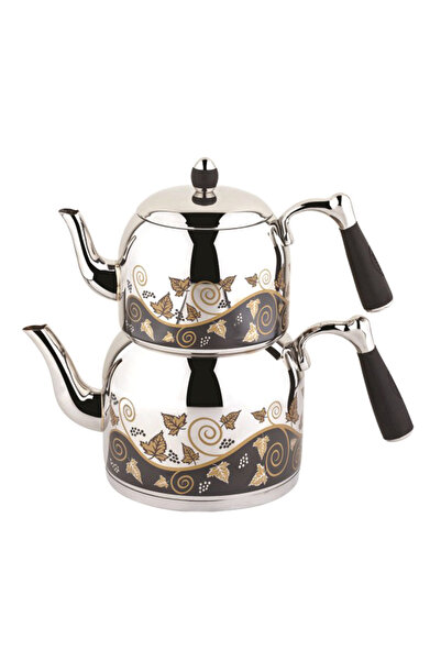 Genel Markalar Özkent 386 Armine Desenli Mini Çaydanlık Siyah