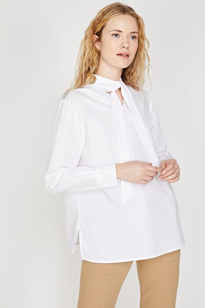 Koton Γυναικεία Λευκή Μπλούζα 9YAK66666IW