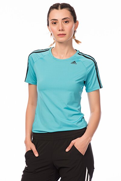 adidas Жіноча спортивна синя футболка D2M TEE 3S