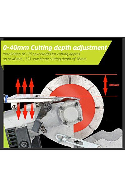 STAXX POWER Duvar Oluk Açma Makinesi Kanal Açma Kesme Makinesi 5 Bıçaklı 40mm 4kw 3500watt 4.5kg Çantalı Set