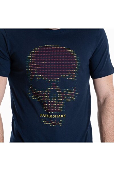 PAUL&SHARK Ανδρικό πλεκτό μπλουζάκι C.w. Βαμβάκι