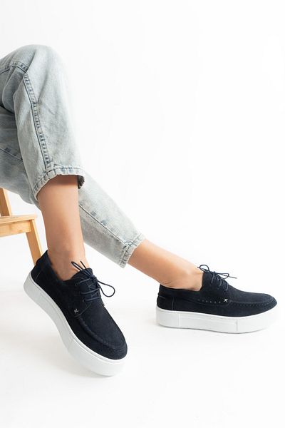 PASSAGE SHOES Γυναικεία Suede Leather Laced Casual Παπούτσια 4029