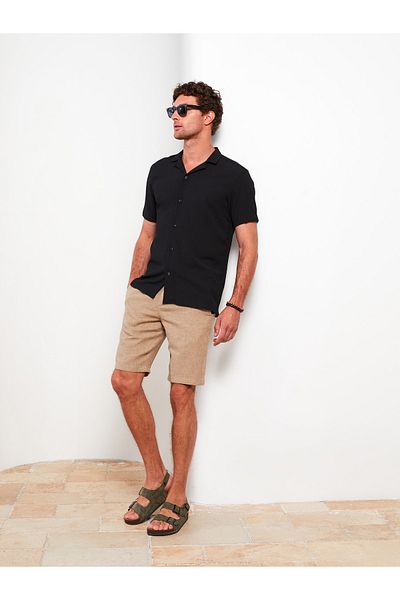 LC Waikiki Ανδρικό σορτς από λινό Slim Fit