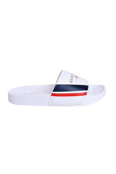 U.S. Polo Assn. Ανδρικές λευκές παντόφλες Polo Willy
