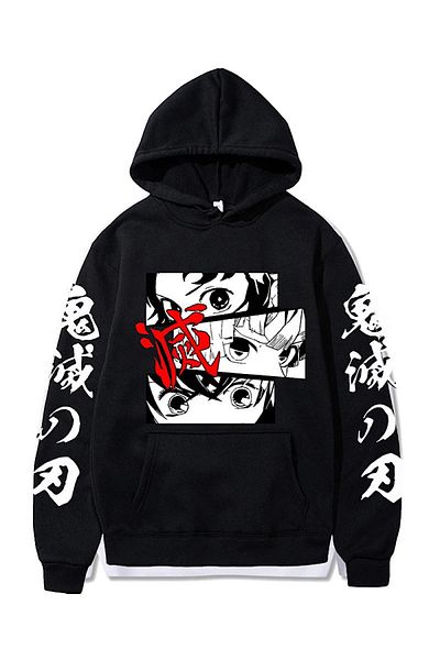 Köstebek Φούτερ με κουκούλα Anime Demon Slayer Eyes Unisex