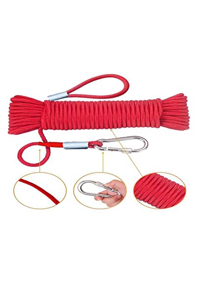 LİDERSAN ÇELİK Steel Pressed 14 Meters Dog Garden Tethering Travel Strap Delivery Strap Screw Carabiner
