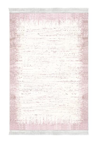 Dekoreko Kaymaz Taban Djt Salon Halısı Star Pamuk Saçaklı Modern 1342 Pudra