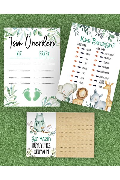 Pankart Evi - Babyshower Bebek Partisi Oyun Kartları Seti