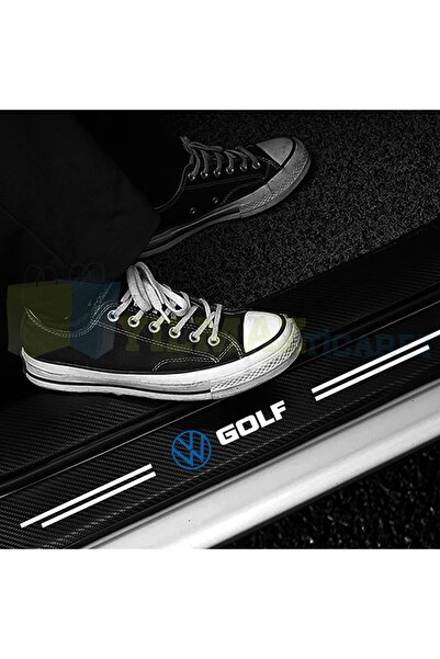 yılmazetic Volkswagen Golf Logo Karbon Kapı Eşiği Koruma Araba Etiket Oto Sti...