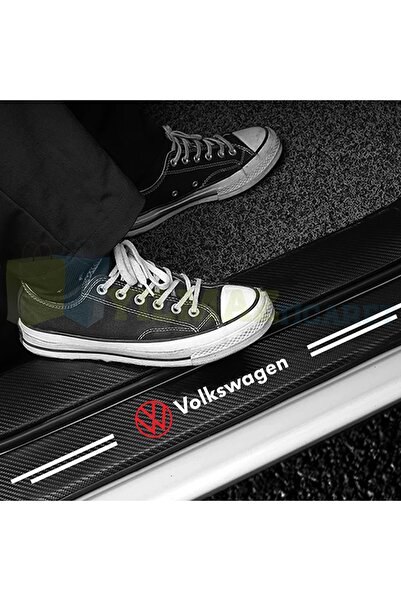 yılmazetic Volkswagen Yeni Logo Karbon Kapı Eşiği Koruma Araba Etiket Oto Sti...