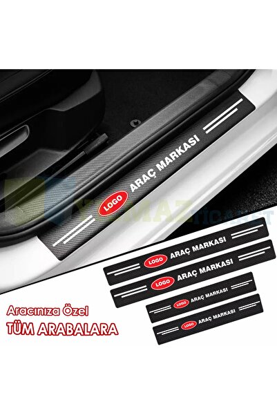 yılmazetic Size Özel Logo (mesaj Bırakınız) Karbon Kapı Eşiği Koruma Araba Et...