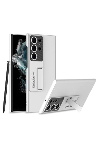 Rivor حافظة متوافقة مع هاتف سامسونج جالاكسي S23 الترا مع حامل، غطاء ناعم لحما...